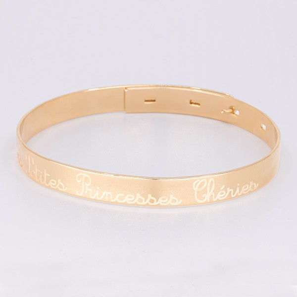 Gold Ondine Name Bangle Bracelet